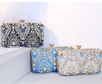 Clutch Handbag Luxury Diamond Rhinestone Clutch Bag Pearls Beaded Chain Handbags.