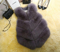 Faux Fur Sleeveless Vest Winter Thick Coats Women New Fashion Casual Jacket.