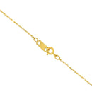 10K Gold 0.5 Mm Slender & Dainty Fine Rope Chain Necklace.