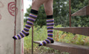 Women's Colorful Stripe Knee High Socks Set.