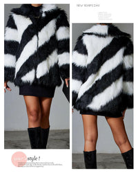 Faux Fur Coat Luxury Fur Coat Artificial Fur Jackets Women Coat Plush Over Coats.