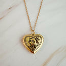 Nostalgic Heart Initial Open Locket Necklace.