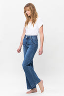 Judy Blue Full Size Double Button Wide Leg Jeans.