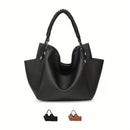 Women Tote Soft Hobo Bag Unique Braided Woven Handle Purse Matching Wallet.