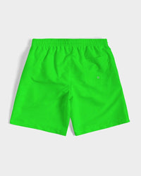 Neon Green 7" Classic Men Swim Trunk.