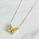 Vintage Glam Reversible Butterfly Necklace.