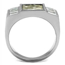 TK2784 No Plating Stainless Steel Ring With AAA Grade CZ in Clear.