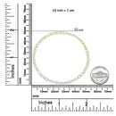 10K Yellow Gold Plated .925 Sterling Silver 4 Cttw Diamond Circle Hoop 18" Pendant Necklace (J-K Color, I1-I2 Clarity).