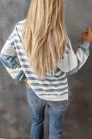 Elina Striped Pullover Sweatshirt.