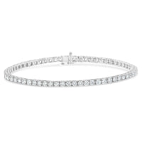 IGI Certified Diamond 14K White Gold Classic 7” Tennis Bracelet - Choice of Carat Weights.