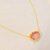 Clustered Glass Jewel Necklace.