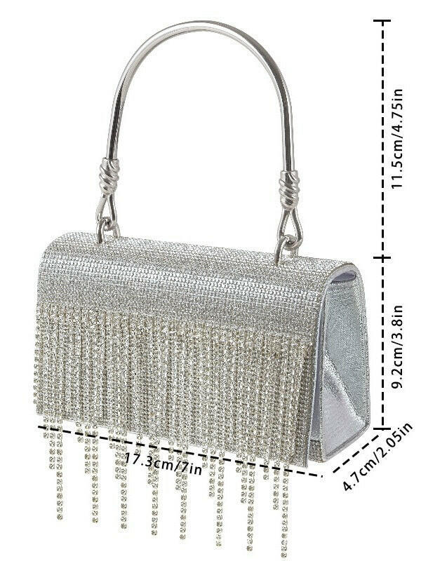 Diamonds Rhinestone Tote Women Bags Purse Prom Evening Clutch Crossbody Handbags.