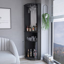 Bar Cabinet Corner, Rialto, Black.