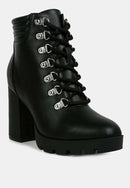 Hamiltons Lace Up Block Heel Boots by Ruw.