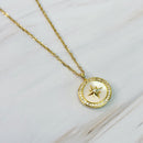 Shine Compass Open Locket Pendant Necklace.