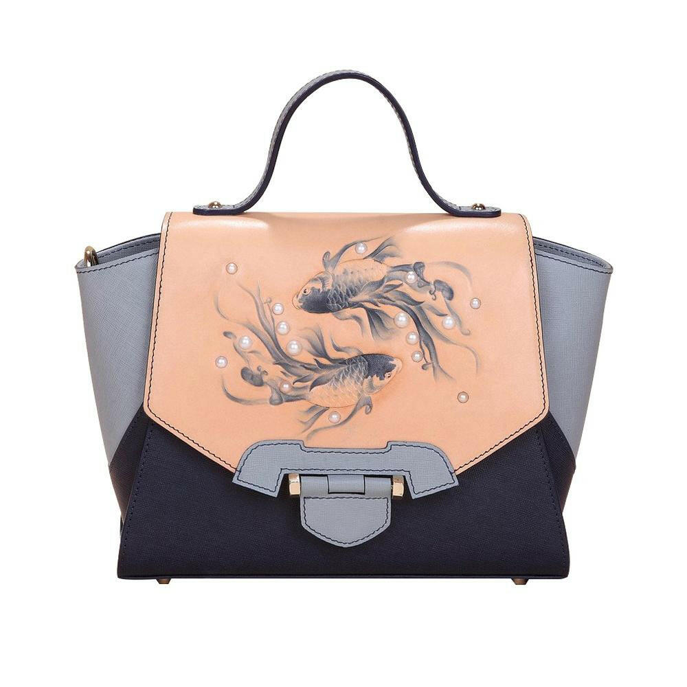 Koi Small Blue Satchel.