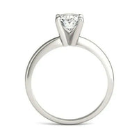 1 1/2 CTW Oval Lab Grown Diamond Solitaire Engagement Ring 14K White Gold.