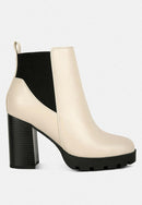 Bolt Block Heeled Chelsea Boots by Ruw.