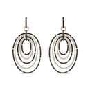 18K Rose Gold 5.00 Cttw Round Black and White Diamond Graduated Hoop Dangle Earrings (Black and F-G Color, VS1-VS2 Clari.