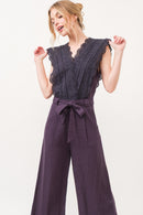 And The Why Laced Surplice Tie Waist Jumpsuit.