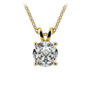 1.00 CTW AGI Certified Lab Grown Diamond Pendant - G/vs Clarity Round Cut in Choice of 14K White or Yellow Gold.