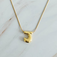 Balloon Letter Initial Necklace.