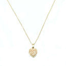 Olivia Heart Druzy Necklace.