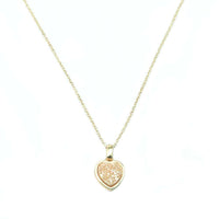 Olivia Heart Druzy Necklace.