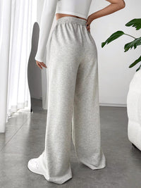 Elastic Waist Wide Leg Pants.