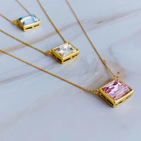 Sweet Square Pendant Necklace.