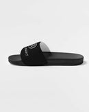 Chaluisant Black & White Men's Slide Sandal.