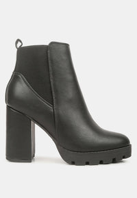 Bolt Block Heeled Chelsea Boots by Ruw.