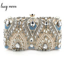 Clutch Handbag Luxury Diamond Rhinestone Clutch Bag Pearls Beaded Chain Handbags.