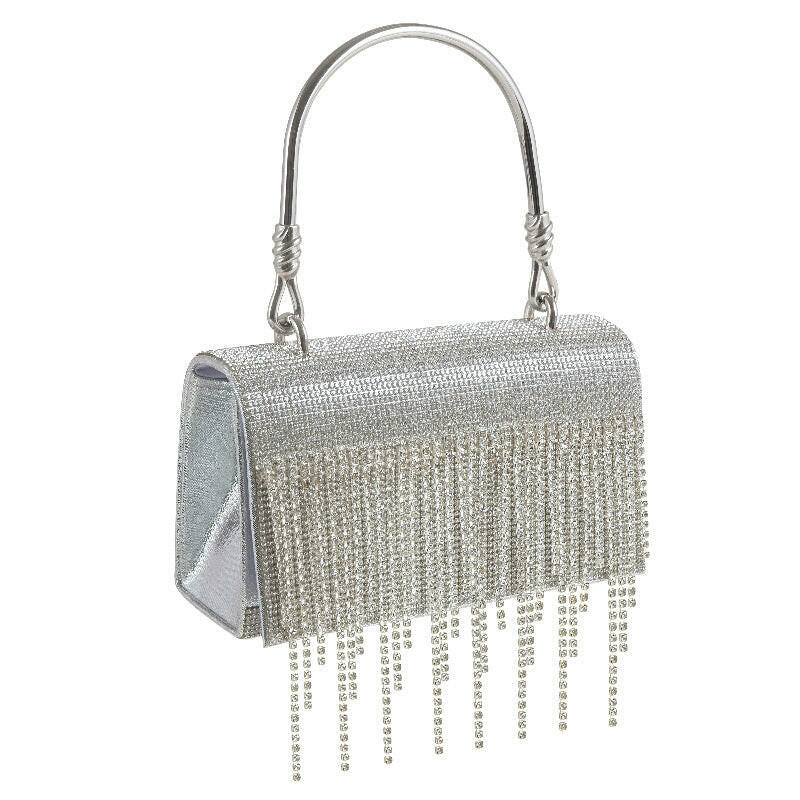 Rhinestone Studded Chain Handbag