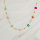 Flower Field Romance Beaded Necklace.