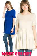 Short Sleeve Empire Waist Tunic.