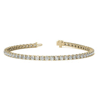 12.00 CTW Lab Grown Diamond Tennis Bracelet in 14kt White/Yellow Gold (G/Vs) AGI Certified.