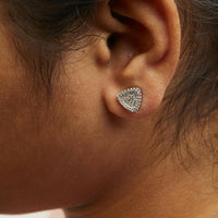 14K White Gold 1/2 Cttw Trillion Shaped Diamond Stud Earrings (H-I Clarity, SI2-I1 Color).