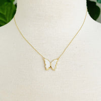 Vintage Glam Reversible Butterfly Necklace.