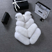 Faux Fur Sleeveless Vest Winter Thick Coats Women New Fashion Casual Jacket.