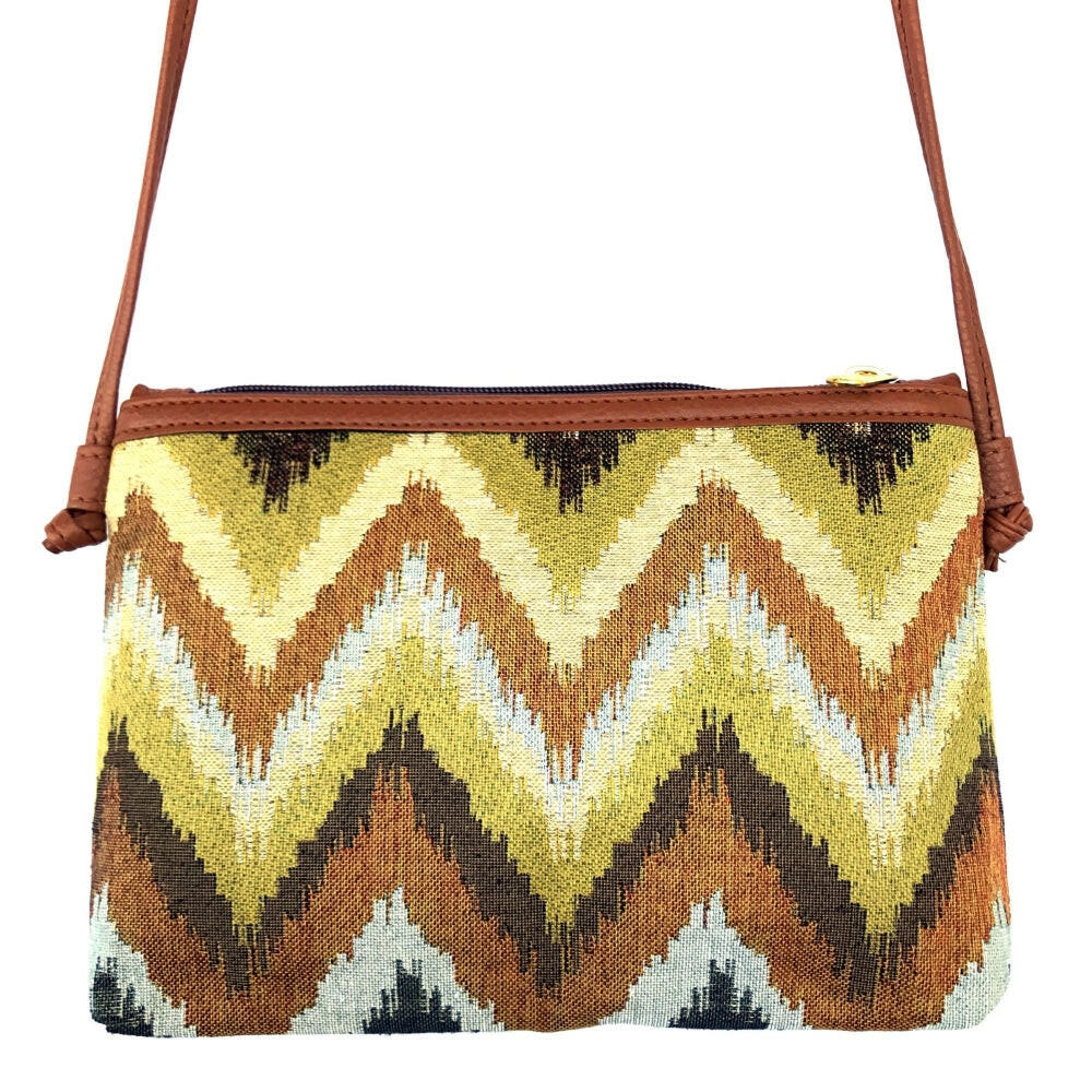 Jungle Chevron 12" Crossbody Bag