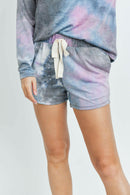 Tie Dye Top and Shorts Set With Self Tie.