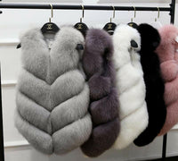 Faux Fur Sleeveless Vest Winter Thick Coats Women New Fashion Casual Jacket.