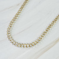 Marquise Cut Sparkle Tennis Necklace.