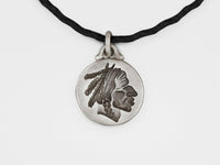 Native American Chief Pendant in Sterling Silver.