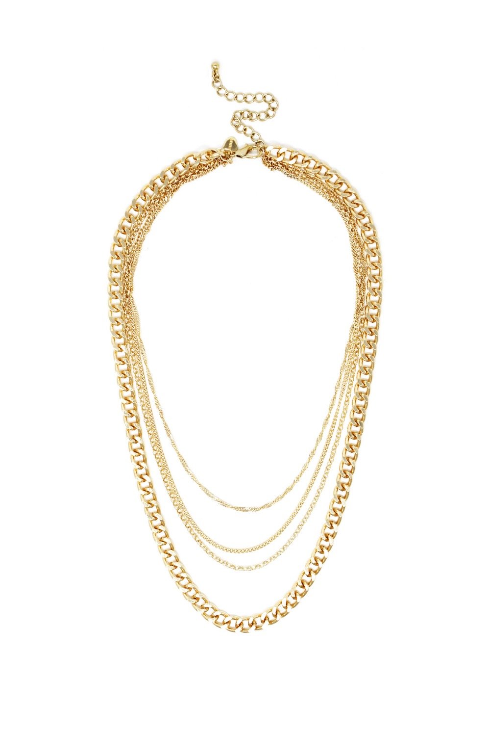 Quad Squad Chain Link Necklace.