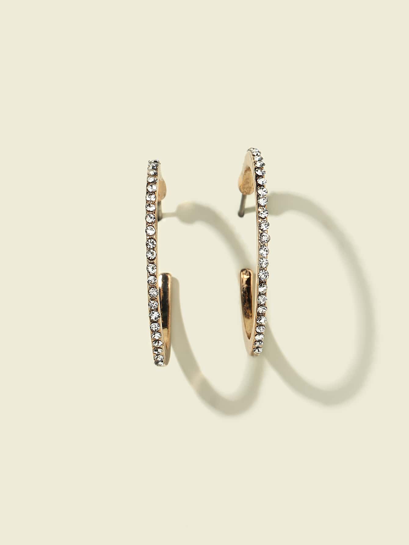 Classic Sparkle Hoop Earrings