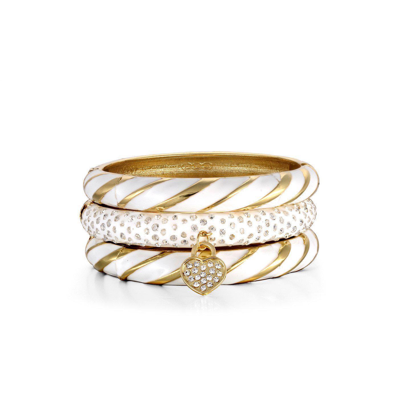 Luxe White  Bangles Set