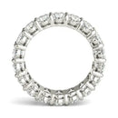 4 CTW Oval Lab Grown Diamond Couture Classic Eternity Ring 14K White Gold (G-Vs).