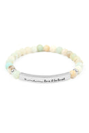 "Love and Be Loved" Natural Stone Stretch Bracelet.